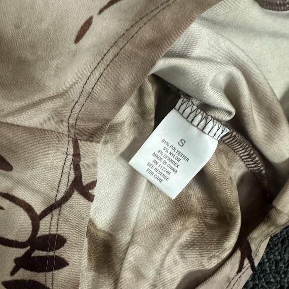 Roz & Ali Sleeveless Brown Floral Corset-Style Top Size Small Fairy Grunge Y2K - Picture 4 of 6